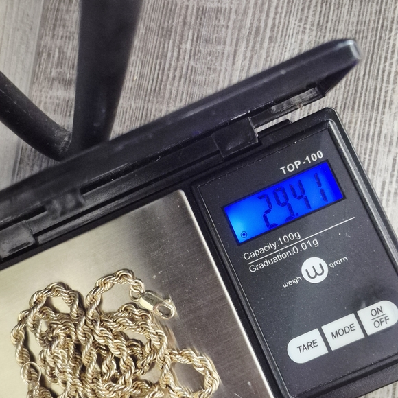 Vintage Heavy 14k Yellow Gold Rope Necklace / 29 Grams - Picture 9 of 9